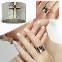 xinqinghao сърце пръстени тревожни релефни пръстени обикновени чукани спинери ленти пръстени сърдечен дизайн въртящи се пръстени любов пръстен подаръци за жени сребро 7
