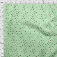 OneOone Organic Cotton Poplin Twill Leves Leaves & Flower Floral Printed Yard Wide