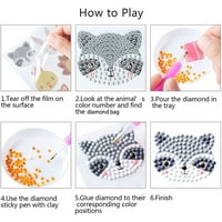 5d Diy Kids Animal Diamond Painting Stickers начинаещи диамантени животни комплекти Детска цифрова диамантена боя за момчета и момичета