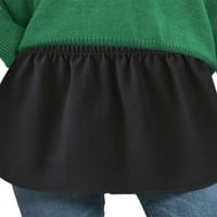 Kiapeise жени регулируеми слоеве на половин дължина фалшива горна долна метеова риза удължител мини долна пола