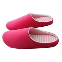 Entyinea зимни чехли за жени комфорт къща чехли пухкави облицовани уютни на закрито слайд горещо розово 36-37