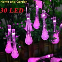 Vikakiooze Outdoor Garden Party LED Teardrop Solar Waterproof Garden Garden String