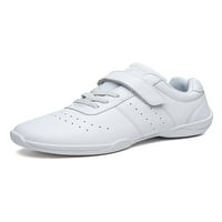 Avamo Girls Breathable Mighlleading Shoe Cross Straps Небрежна маратонка Dancing Magnetic White Color 12C