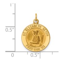 14k жълто злато чар висулка тематичен медал от Сен Елизабет Сетън медал