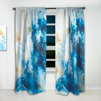 Art DesignArt „Сини и бели течни арт вълни vii“ Модерни панели за завеси в. Широко. Високо - панел