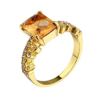 Нископрофилни пръстени за жени момичета диамант темперамент златен комплект геометрични бижута прости подаръци за бижута за бижута