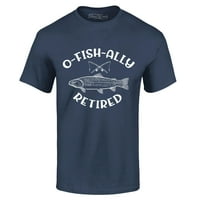Shop4ever Мъжки о-ри риба съюзник с пенсионирана графична тениска малък флот