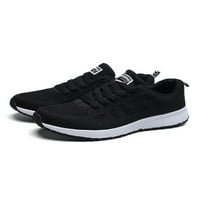 Lacyhop жени треньори спортни атлетични обувки дантела маратонки на открито леки ходещи обувки дишащо небрежно черно 7