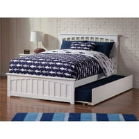 Bowery Hill Contemporary Full Platform Bed с Trundle в бяло