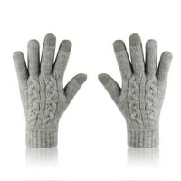 Котони неплъзгащи се сензорни ръкавици жени жени зимни плетени топли ръкавици жени