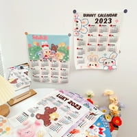 Farfi висящ календар зайче отпечатан декоративен полиестер сладък заек Нова година календар с стена гоблен за офис