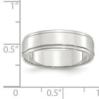 Стерлинг сребро полирана плоска лента, гравируема плоска със стъпка ръб размер на пръстена бижута подаръци за жени