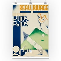 Швейцария - Beau - Rivage - Ping - Pong - - Винтидж реклама