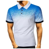 Hfyihgf мъжки поло ризи с къс ръкав точка печат цветни голф ризи Атлетични ежедневни тенис тениска тениска