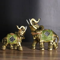Betterz Elephant Figurine Resin Garden Miniature Craft Gift Дом декорация на работния плот