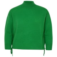 Кашмир жена Голди Зелен кашмир пуловер