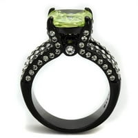 Дамски черен пръстен anillo para mujer y ninos unis kids 316l пръстен от неръждаема стомана с AAA клас CZ в ябълка зелен цвят darina