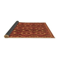 Ahgly Company Indoor Rectangle Abstract Brown Modern Area Rugs, 8 '10'