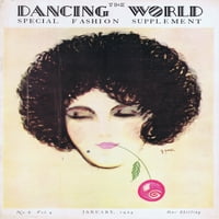 Арт деко корица на списанието Dancing World, Jan By Pe Print от Mary Evans Jazz Age Club Collection