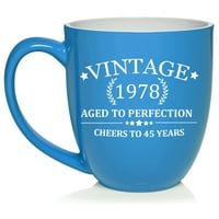 Наздраве за години реколта 45 -и рожден ден керамично кафе чаша чаша чаша за нея, него, мъже, жени, сестра, брат, домакинство, парти, приятел, съпруг, съпруга, годишнина