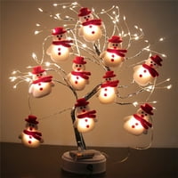 Коледни снежни струни LED светлини, струни светлини Коледна украса светодиоди Коледно дърво домашно парти парти