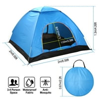 Imountek Голям водоустойчив незабавен изскачащ сенник на палатка за семейно туризъм на открито към къмпинг риболов, палатка за хора, синьо