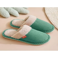 Harsuny жени на закрито без плъзгане топла обувка дишащ комфорт фиш на спалнята ежедневно плоски размити чехли зелено 4.5-5