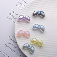 Yeahmol Bow Tie Colorful Beads Смесени цветни акрилни занаятчийски мъниста 28.5* За обеци на бижута с колие от колие, A#White
