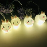 Yesbay String Light Декоративна батерия, захранване на DIY LED Великденски зайче Фея лампа декор за парти за парти