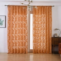 Ycolew завеси за душ завеса листа от чиста завеса тюл прозорец voile драпиране вален панел тъкан просвет