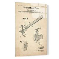 Епично изкуство 'Hammer Blueprint Patent Parchment,' Acrylic Glass Wall Art, 12 x16