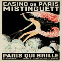 Франция - Casino de Paris - Mistinguett Paris qui Brille - - Vintage Advertisement