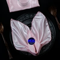 Комплект сатен салфетки салфетки за сватба - руж розово