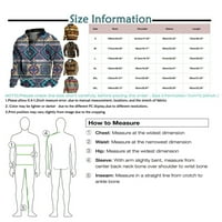 Tking модни мъжки ризи v-образни пуловер Мъжки 3D цифров печат стойка яка бутон винтидж яка ризи за мъже