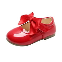 Кожени обувки принцеса деца малко дете сандали възел момичета обувки бебешки обувки