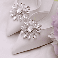 Rush чифт разглобяема катастрофа с високи токчета за иззими за обувки, DIY флорална декорация на обувки Сватбени партии аксесоари за обувки S2508