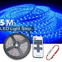Синя LED светлинна лента SMD Осветление на въжето 16.4ft LED светлинна лента с дистанционно управление гъвкаво 12V