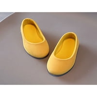 Gomelly Girls Flat Shoe Slip on Flats Comfort Princess Shoes Леки мокасини Деца на момичето Лофер Жълт 7C