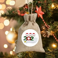 Mnycxen Коледа отпечатано спално бельо подарък чанта Санта раница бонбони чанта за ябълка