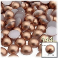 144-pc перлен завършек половин куполни мъниста кръгли перли бяло