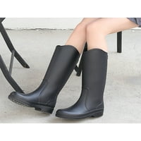 Ymiytan дамски обувки за дъжд неплъзгащи се градински работни ботуши високи тръби черно 5