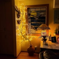 Tancuzo 7.5ft Vine Lights Коледни декорации на закрито светодиоди върба лозови светлини за стени декор за спалня хол